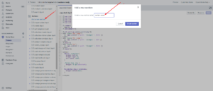shopify section